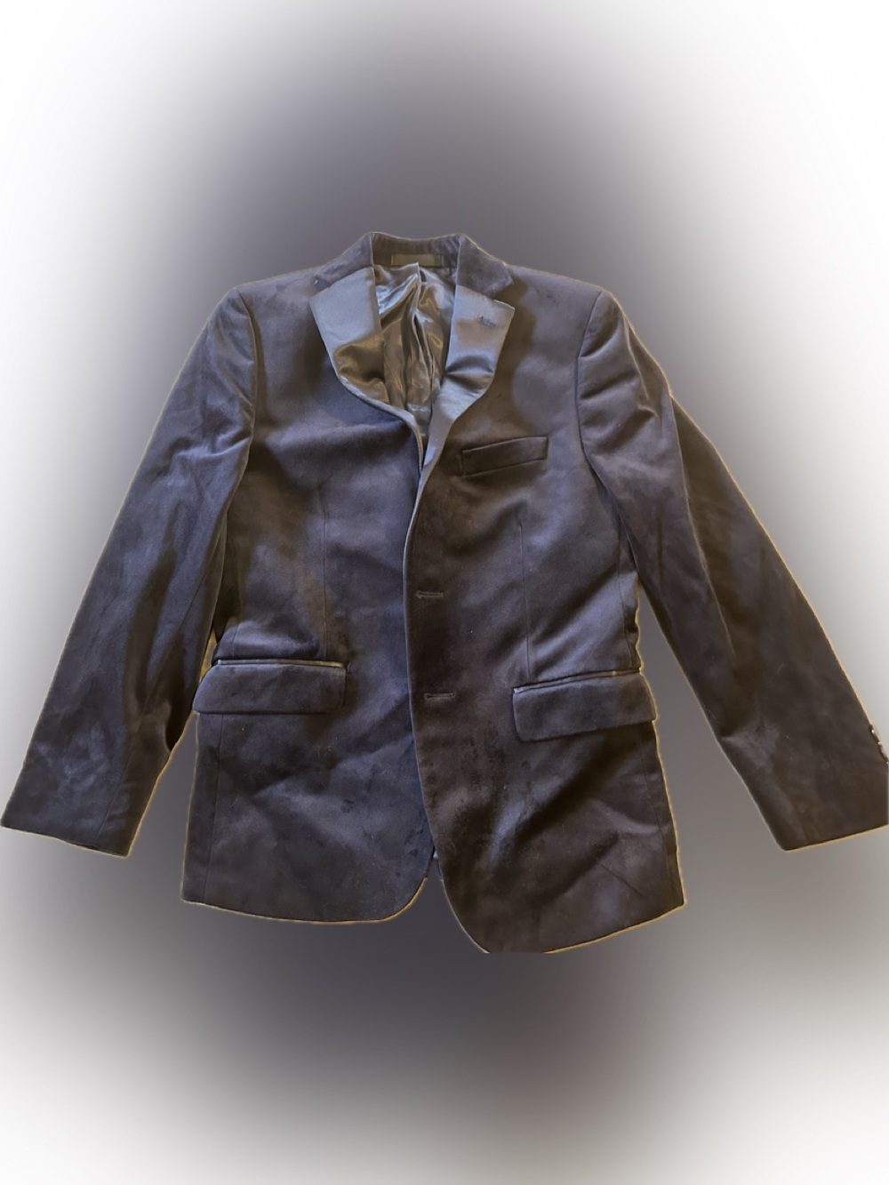 Tallia Boy’s Navy Velvet Blazer Jacket size 12 Holiday